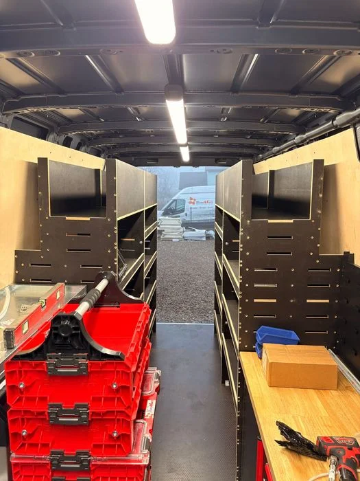 Regały do busa Transit Skośny XL+ 75 cm regał warsztatowy ze sklejki – zdjęcie 9