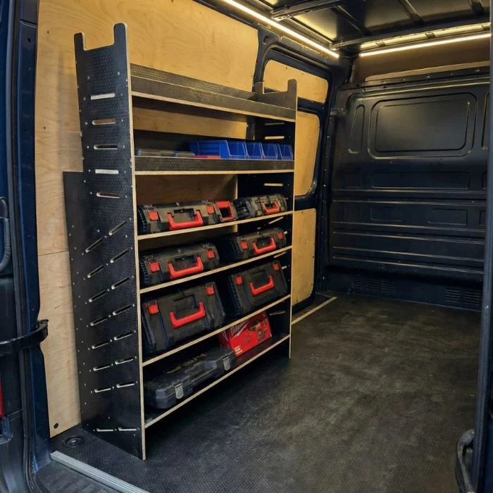 Regały do busa Transit Skośny XL+ 75 cm regał warsztatowy ze sklejki – zdjęcie 3