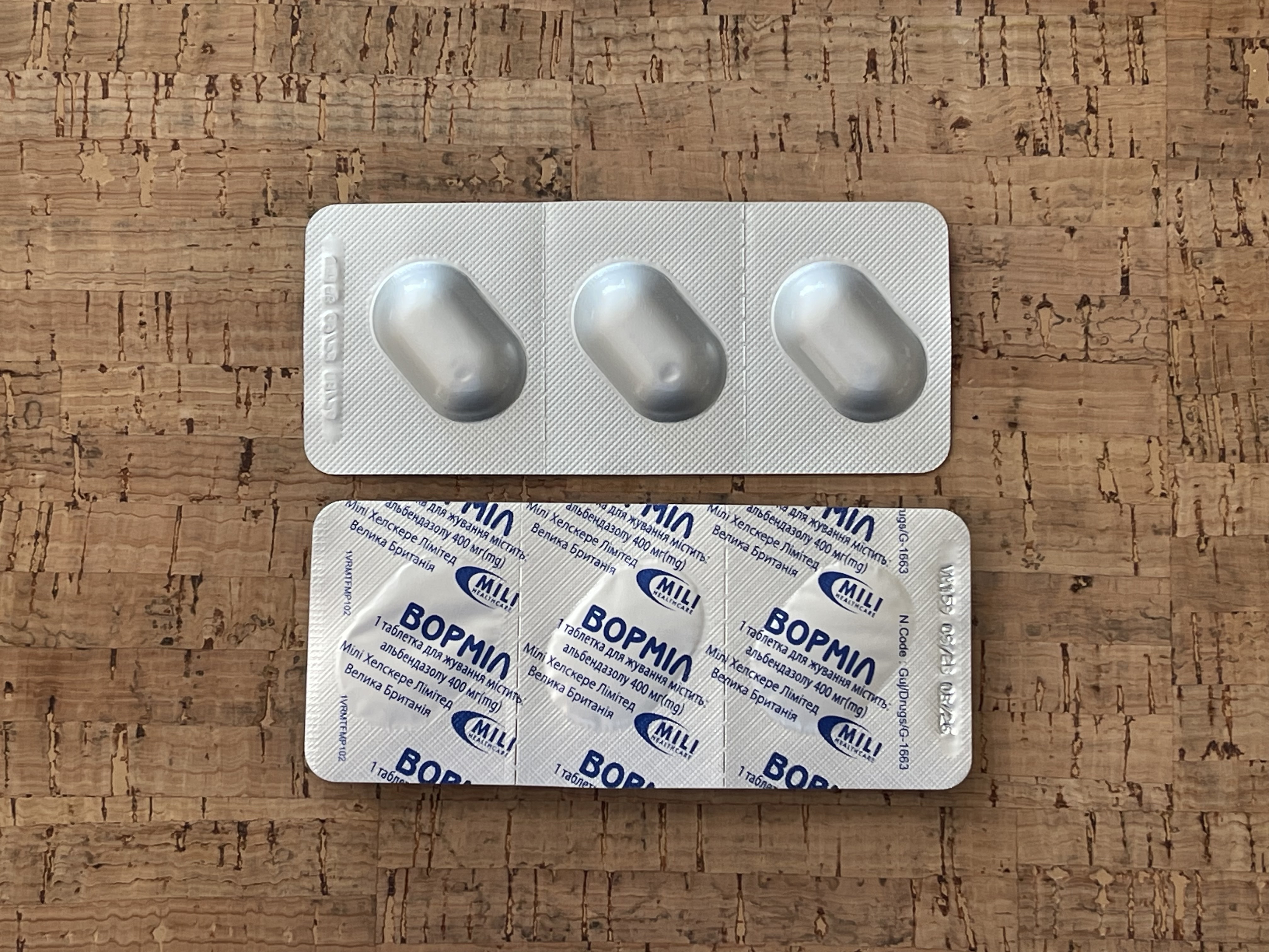 Vormil, Wormil, Ворміл, zawiera Albendazol na pasożyty (Zentel) – zdjęcie 2