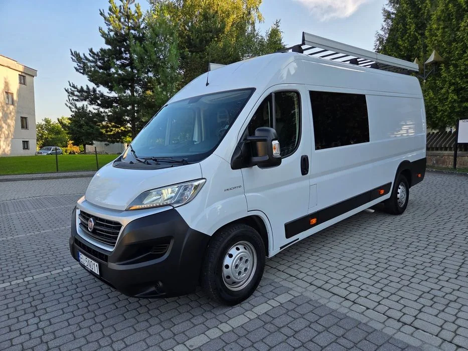 Fiat Ducato Furgon L4H2 Osobowy Stan BDB Finasowanie Maxi L4 Brygadówka 6 7 Osób Doka Led Krajowy master F-Vat 23% Leasing – zdjęcie 2