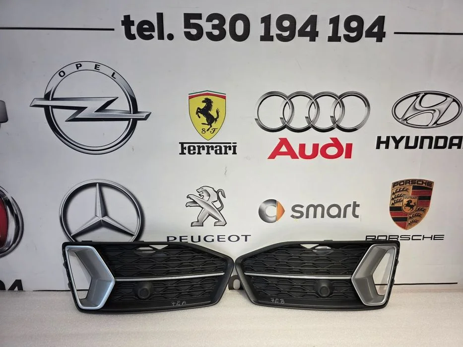 Audi A6 C8 4K0 S-Line 18- Lewa / Prawa Kratka Boczna Zderzaka Przedniego Przód + Parktronik Nr 4K0807681D / 4K0807647D + 5Q1919275A , 4K0807682D / 4K0807648D + 5Q1919275A Nr Aukcji Kb72