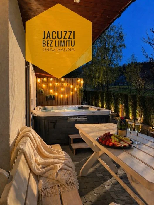 Domek z jacuzzi/sauną w górach,blisko rzeki i lasu,2-16 osób