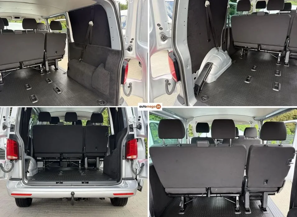 Volkswagen TRANSPORTER KOMBI 9 cio osobowy Business VAN T6.1, 2.0TDI 150KM Napęd 4Motion, T6 4x4 plus reduktor napędów, 2 Strefowe OGRZEWANIE i KLIMATYZACJA WEBASTO 5kW, Tylne drzwi skrzydłowe, Hak Ho – zdjęcie 5