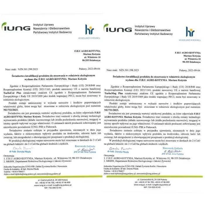 Wapno Granulowane TurboCal plus, Magnezowe TurboMag i Czarna Kreda Siarczan Wapnia. – zdjęcie 7