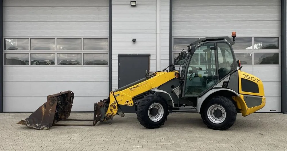Kramer 750T Ładowarka czołowa teleskopowa Hydrauliczne szybkozłącze Łyżka 4w1 Widły CAT Schaffer Atlas Wacker – zdjęcie 5