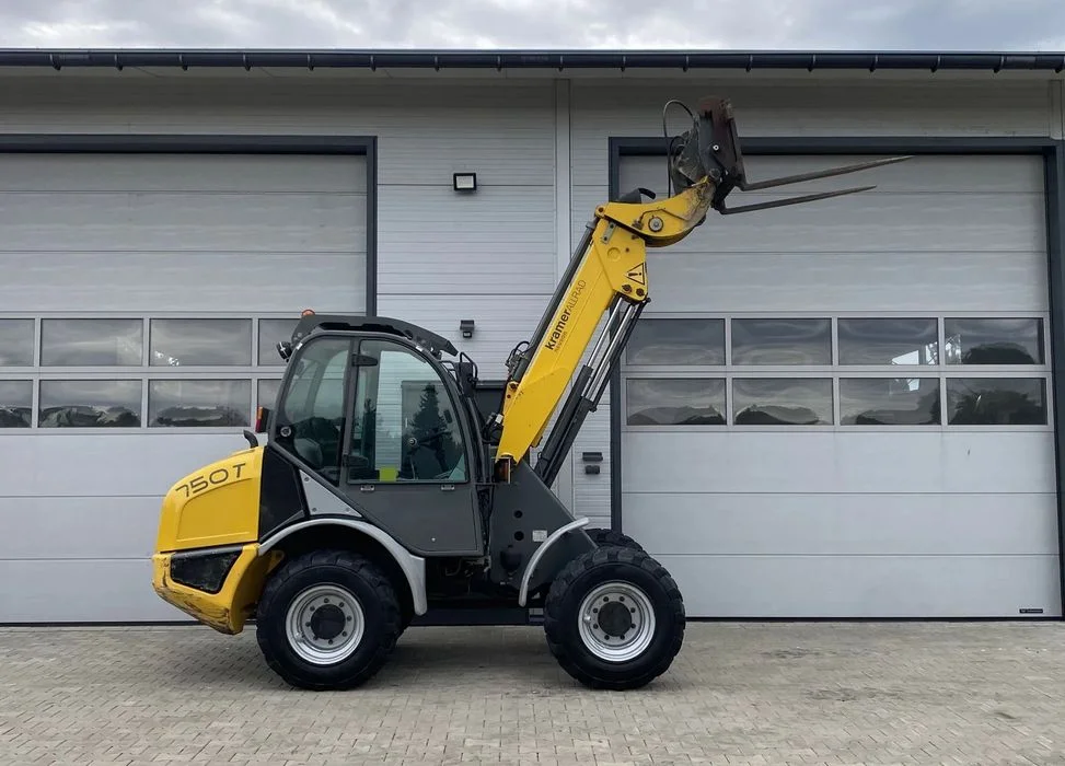 Kramer 750T Ładowarka czołowa teleskopowa Hydrauliczne szybkozłącze Łyżka 4w1 Widły CAT Schaffer Atlas Wacker