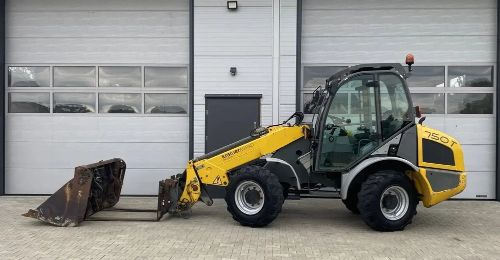 Kramer 750T Ładowarka czołowa teleskopowa Hydrauliczne szybkozłącze Łyżka 4w1 Widły CAT Schaffer Atlas Wacker – zdjęcie 6