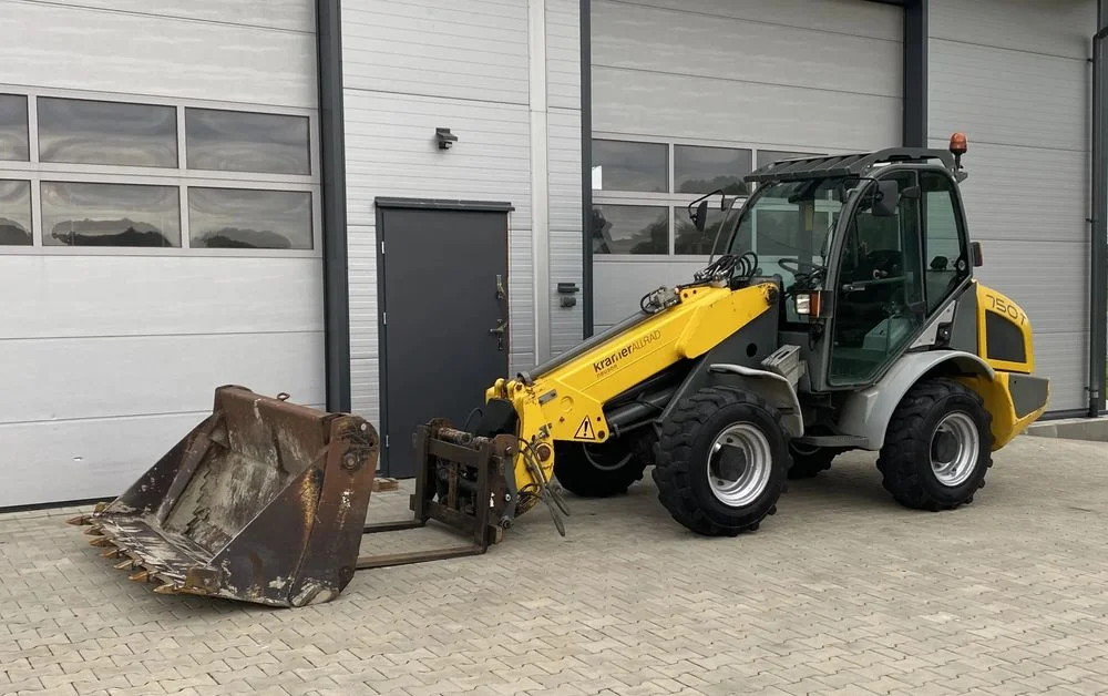 Kramer 750T Ładowarka czołowa teleskopowa Hydrauliczne szybkozłącze Łyżka 4w1 Widły CAT Schaffer Atlas Wacker – zdjęcie 4