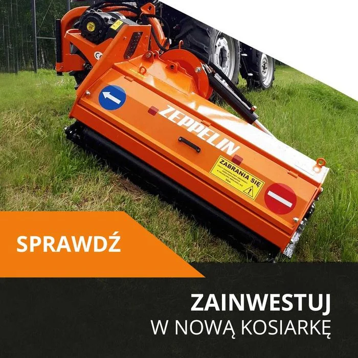 Drogowa Profesjonalna Nowa Kosiarka Bijakowa Mulczer ZEPPELIN 220APP Tylno Boczna Na Pantografie Wysięgniku Do Poboczy Skarp Rowów Gałęzi Krzaków