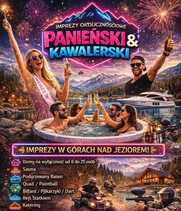Domek w górach-110 zł osoba Kawalerskie, Panieńskie, Imprezy Firmowe