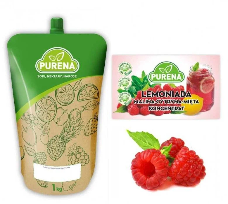 PURENA Lemoniada Malina Cytryna Mięta 1kg/6L