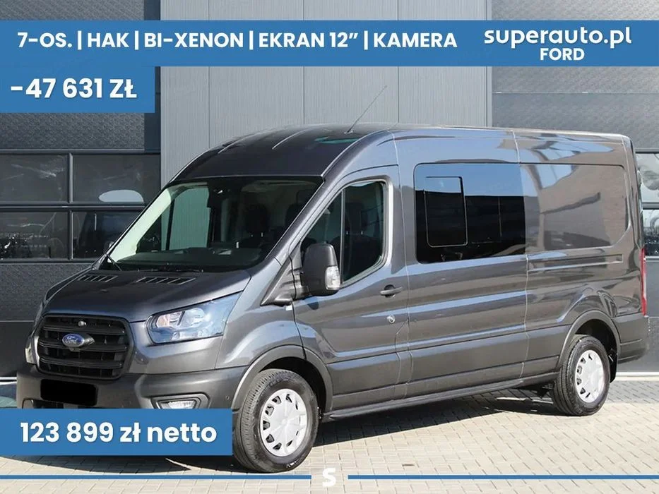 Ford Transit 350 L3H2 Trend Zabudowa Brygadowa 2.0 130KM 7-os. ! Hak ! Bi-Xenon ! Kamera !