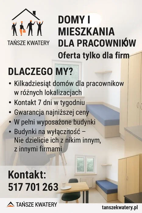 Domy Kwatery Pracownicze w Całym Krakowie Prawdziwa Cena Tylko Cały hostel Tylko noclegi długoterminowe – zdjęcie 8