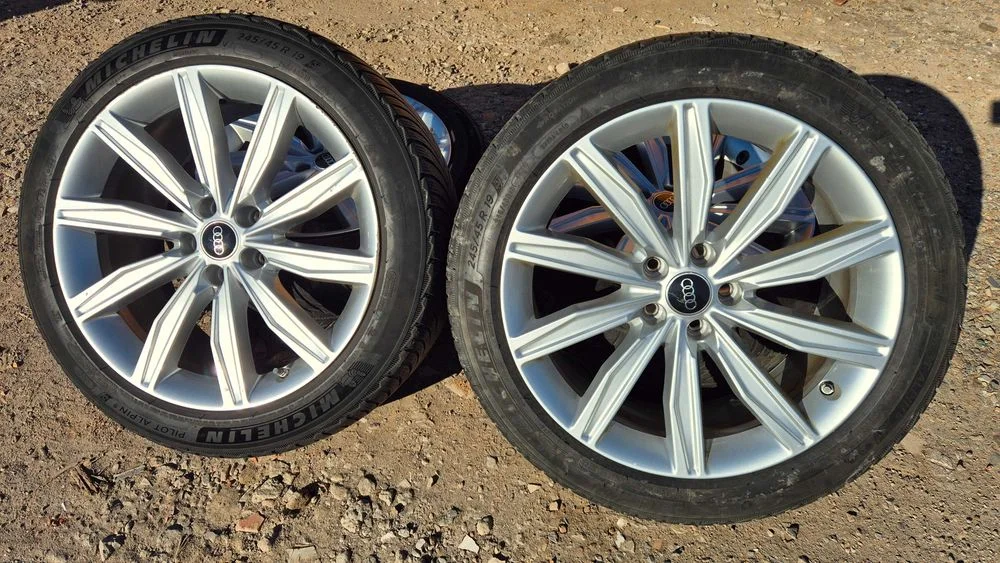 Oryginalne felgi Audi A6 19" + opony zimowe Michelin 245/45 R19 - komplet – zdjęcie 2