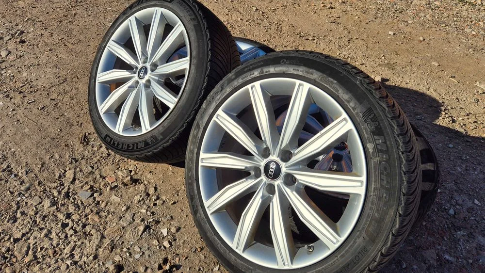 Oryginalne felgi Audi A6 19" + opony zimowe Michelin 245/45 R19 - komplet – zdjęcie 3