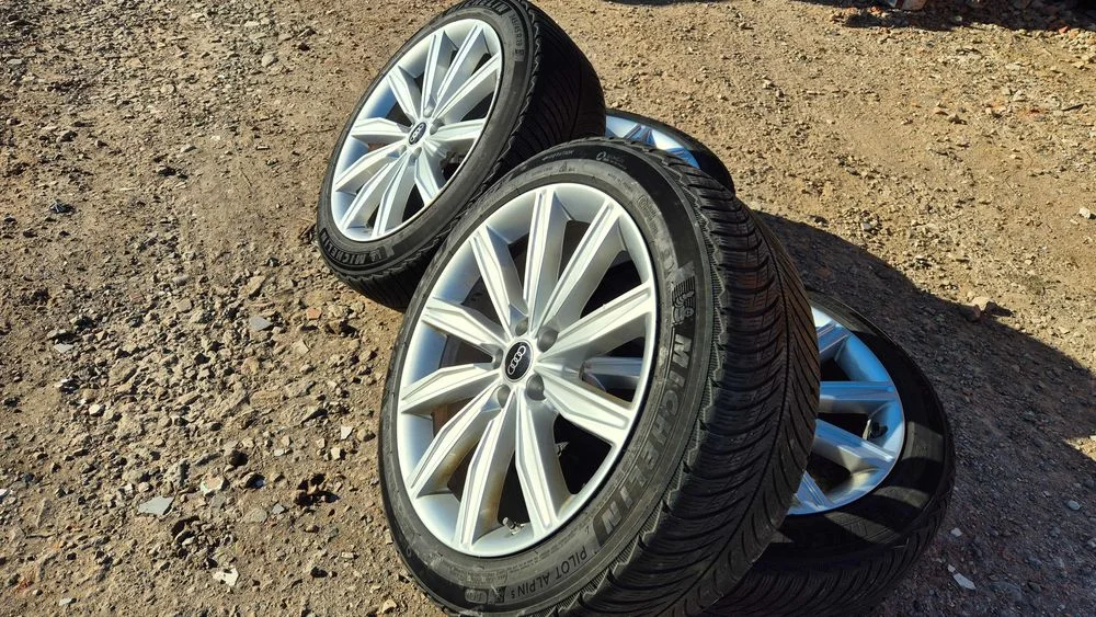 Oryginalne felgi Audi A6 19" + opony zimowe Michelin 245/45 R19 - komplet – zdjęcie 4