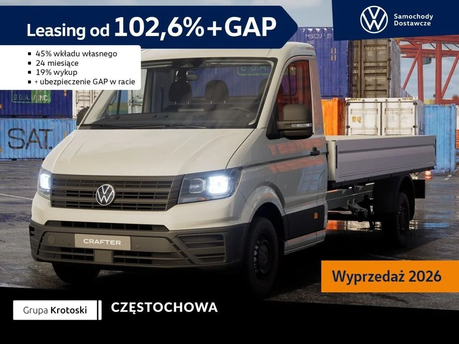 Volkswagen Crafter 35 Skrzyniowy pojedyncza kabina 2.0 TDI 140 KM manual Dostępny od Ręki