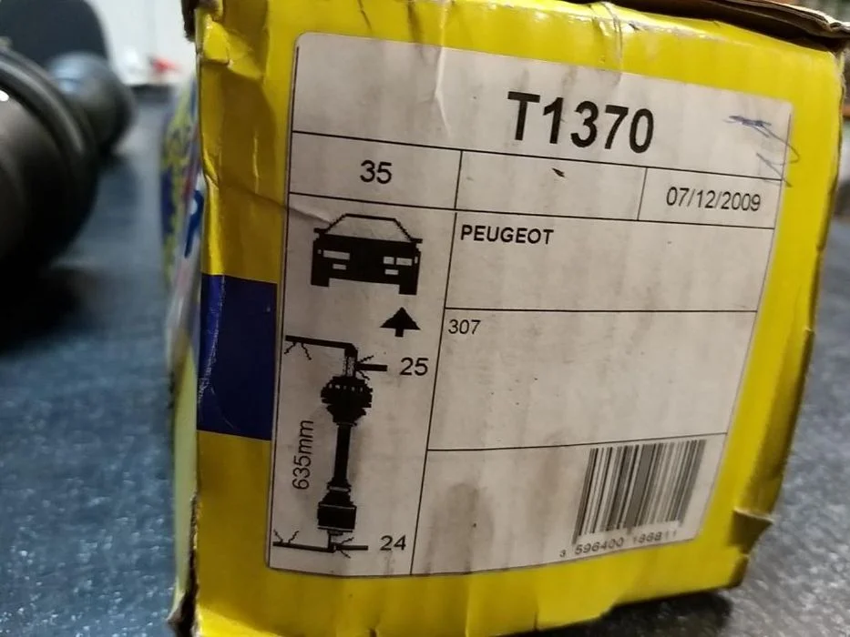 Półoś napędowa przód L 635mm CITROEN BERLINGO, C4, GRAND PICASSO PEUGEOT 307 1.4D-2.0D 08.00 – zdjęcie 4