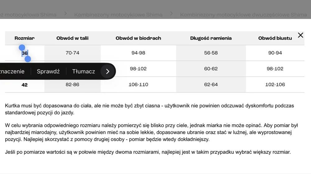 Kombinezon motocyklowy dwuczęściowy damki SHIMA MIURA 2.0 czarno-biały 3-5 razy założony- jak nowy – zdjęcie 2