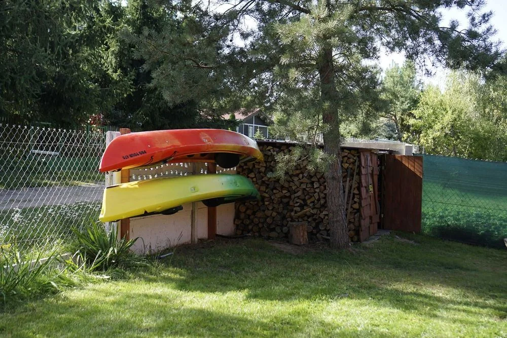 Drewniany domek do wynajęcia z balią sauną i kajaki, WAKACJE NAD JEZIOREM, MAZURY, – zdjęcie 12