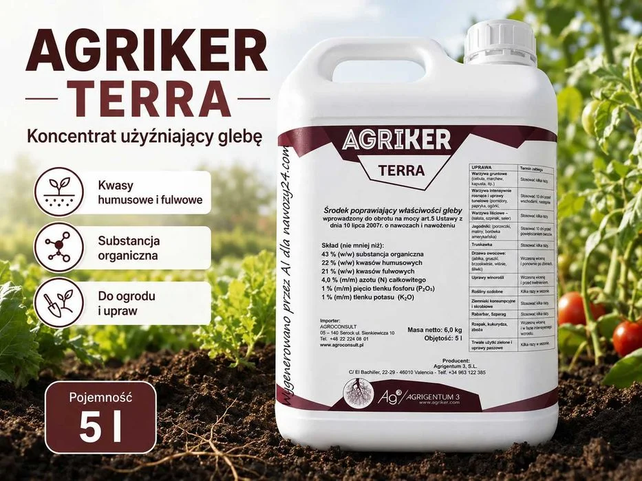 Agriker Terra 5 l użyźniacz gleby po żniwach kwasy humusowe – zdjęcie 4
