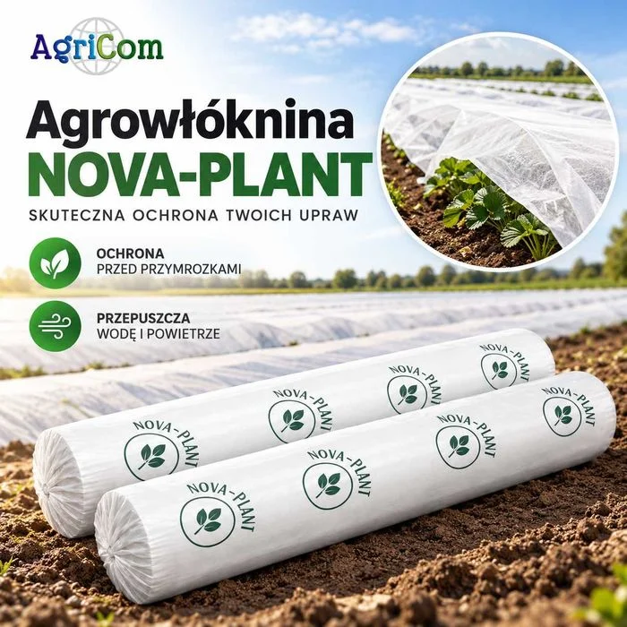 Agrowłóknina biała NOVA-PLANT do okrywania roślin – na przymrozki, UV, wiatr