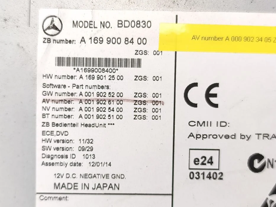 Radio cd radioodtwarzacz mercedes a ii w169 2004–2012 w639 w906 – zdjęcie 6