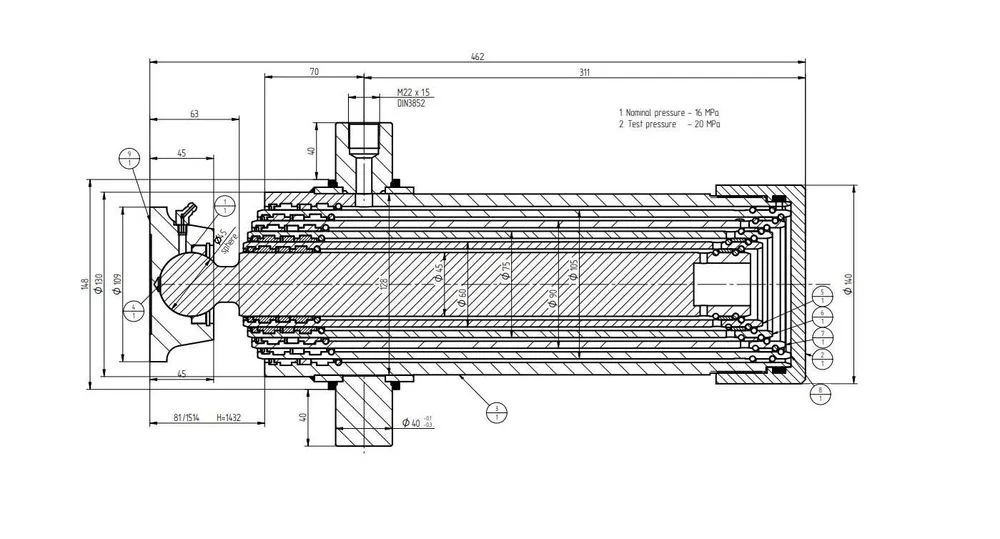 siłownik kipra do 11 ton Wysuw 1,4 m. Z gniazdem. Faktura. Gwarancja. – zdjęcie 3
