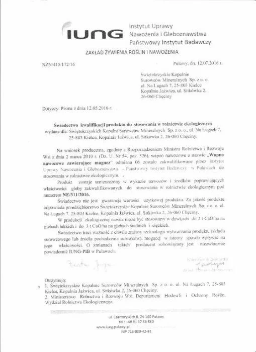 Wapno magnezowe -Kopalnia JAŹWICA- dostawy wojew. lubelskie – zdjęcie 4