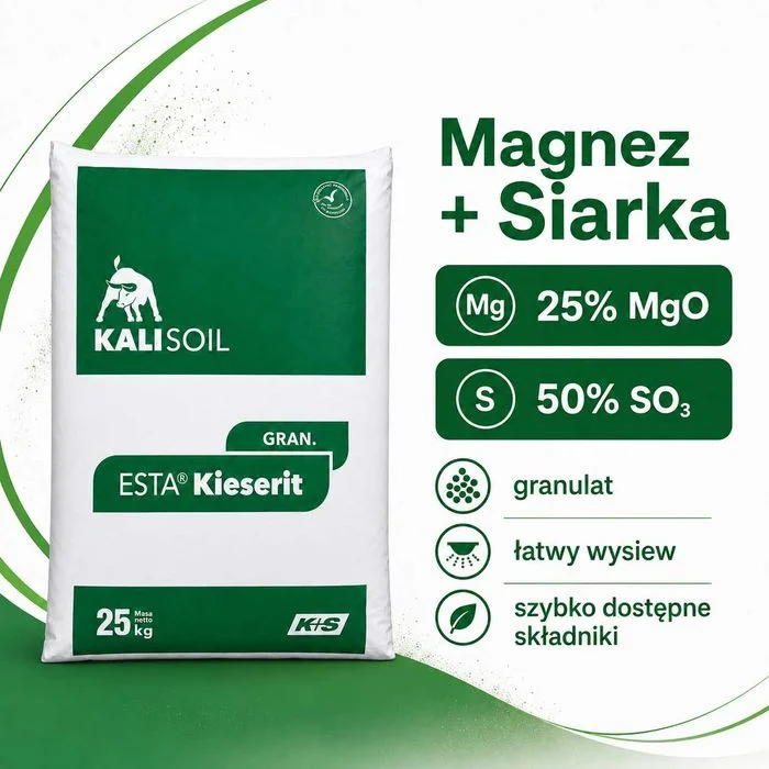 ESTA KIESERIT granulowany worek 25 KG – SIARCZAN MAGNEZU 25% MgO + 50% SO3 – K+S Kizeryt – zdjęcie 4