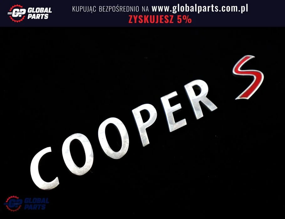 Mini R56 R57 Emblemat Napis Znaczek Logo COOPER S – zdjęcie 2
