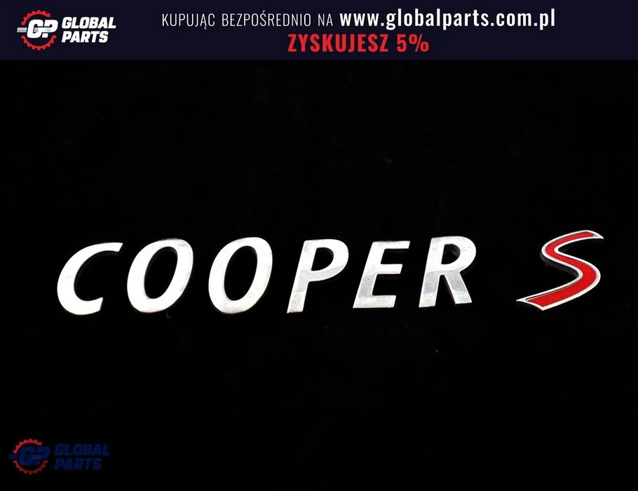 Mini R56 R57 Emblemat Napis Znaczek Logo COOPER S