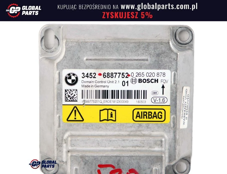 BMW F20 F21 F22 F30 F31 Moduł Sterownik Poduszek Airbag ECU ICM – zdjęcie 3