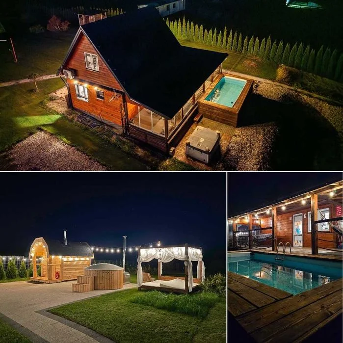 Sylwester Domek z Basenem Mazury - dom do wynajęcia na wyłączność – jacuzzi i sauna w cenie – nad jeziorem – zdjęcie 12
