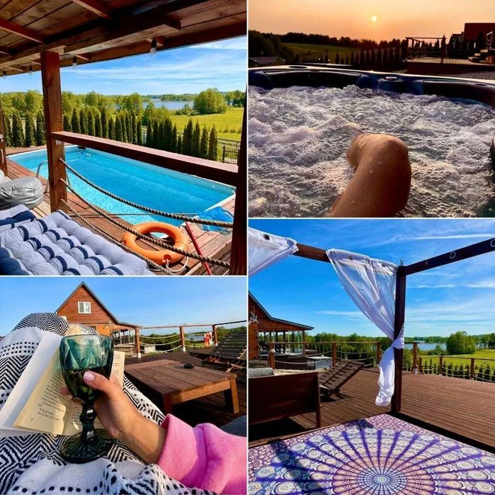 Sylwester Domek z Basenem Mazury - dom do wynajęcia na wyłączność – jacuzzi i sauna w cenie – nad jeziorem – zdjęcie 3