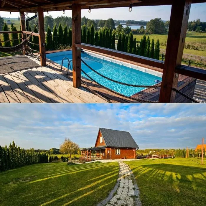 Sylwester Domek z Basenem Mazury - dom do wynajęcia na wyłączność – jacuzzi i sauna w cenie – nad jeziorem – zdjęcie 2