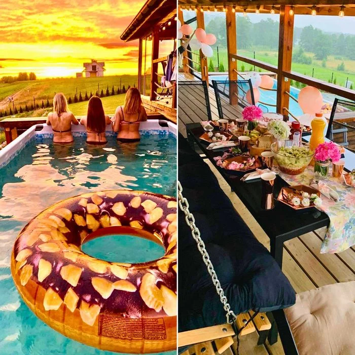 Sylwester Domek z Basenem Mazury - dom do wynajęcia na wyłączność – jacuzzi i sauna w cenie – nad jeziorem – zdjęcie 6