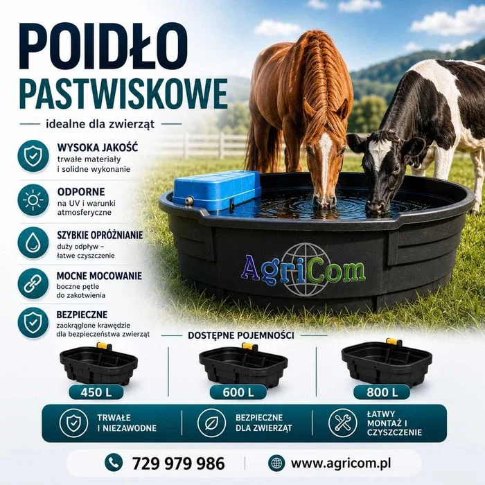 Poidło pastwiskowe owalne z szybkim napełnianiem – 450 / 600 / 800 l