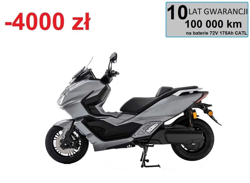 Skuter elektryczny Efun Lion 11 kW, 72V 175Ah 130 km/h, 250 km zasięgu