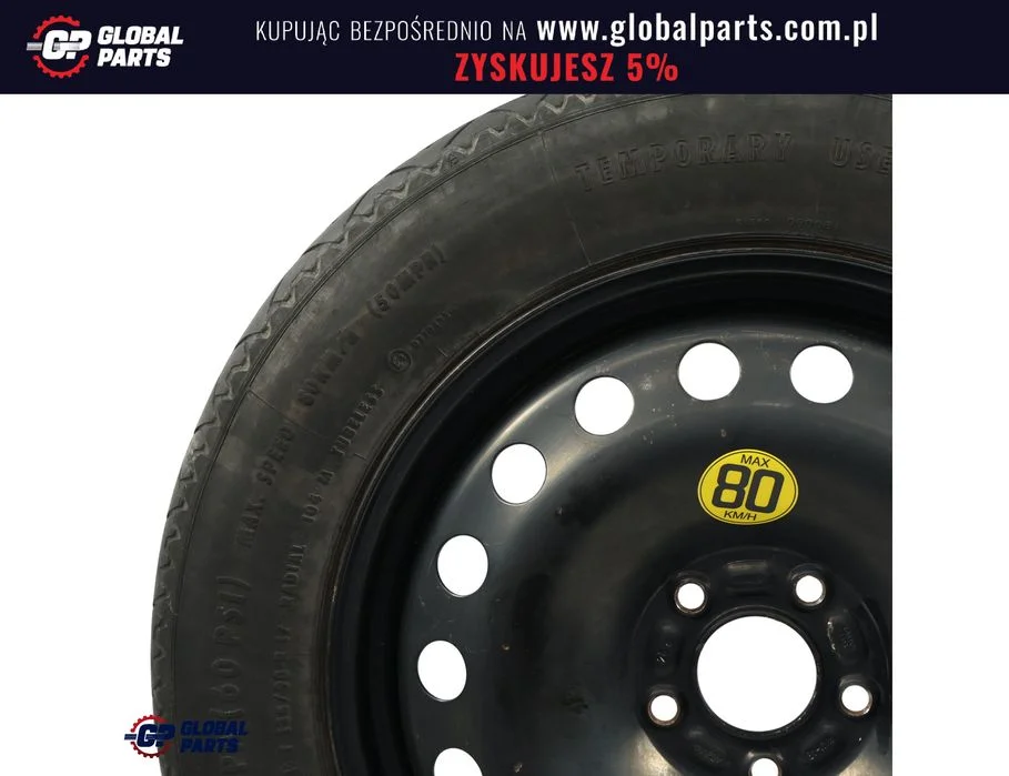 Ford Kuga Mk1 Felga Stalowa Zapasowa 17" 4B ET:25 Opona 135/90 R17 – zdjęcie 3