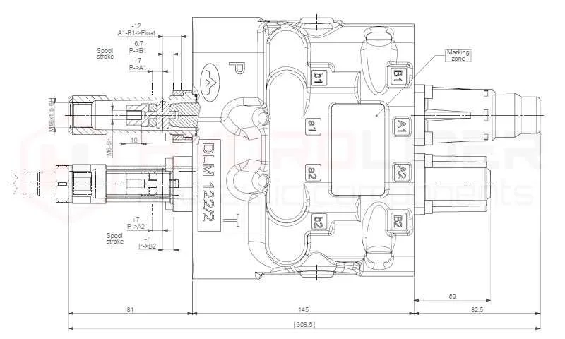 Rozdzielacz hydrauliczny ładowacza SDM-122/2 Walvoil – zdjęcie 2