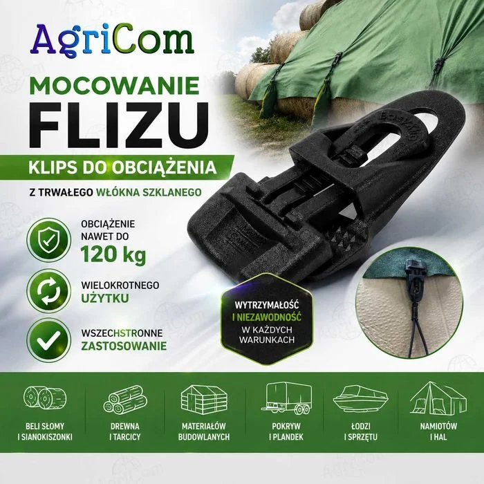 Klips do mocowania flizu – trwałe i niezawodne zabezpieczenie okryć