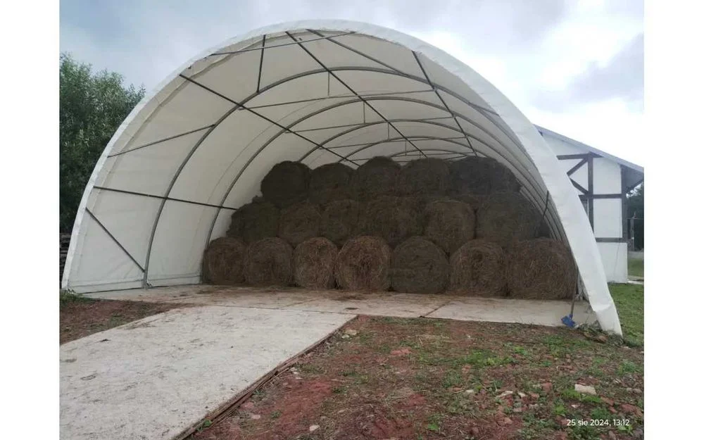 Hala Namiotowa Łukowa, Tunel, Namiot 9,15x12m. Całoroczna! na baloty – zdjęcie 6