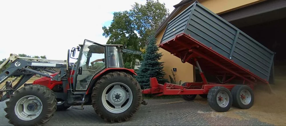 Przyczepa rolnicza tandem wywrotka 12 ton wywot trzystrony skorupa