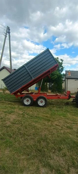 Przyczepa rolnicza tandem wywrotka 12 ton wywot trzystrony skorupa – zdjęcie 8