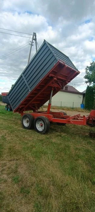 Przyczepa rolnicza tandem wywrotka 12 ton wywot trzystrony skorupa – zdjęcie 7