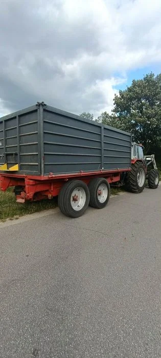 Przyczepa rolnicza tandem wywrotka 12 ton wywot trzystrony skorupa – zdjęcie 3