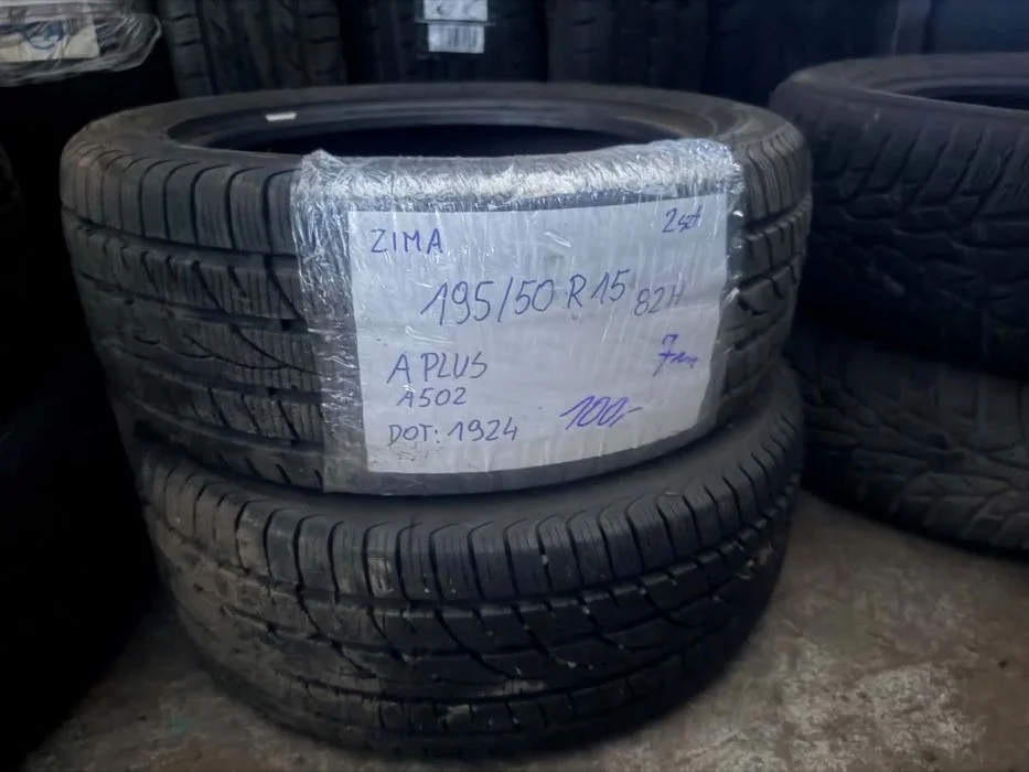 2szt ZIMA Używane OPONY APLUS A502 195/50 R15 82H dot.1924