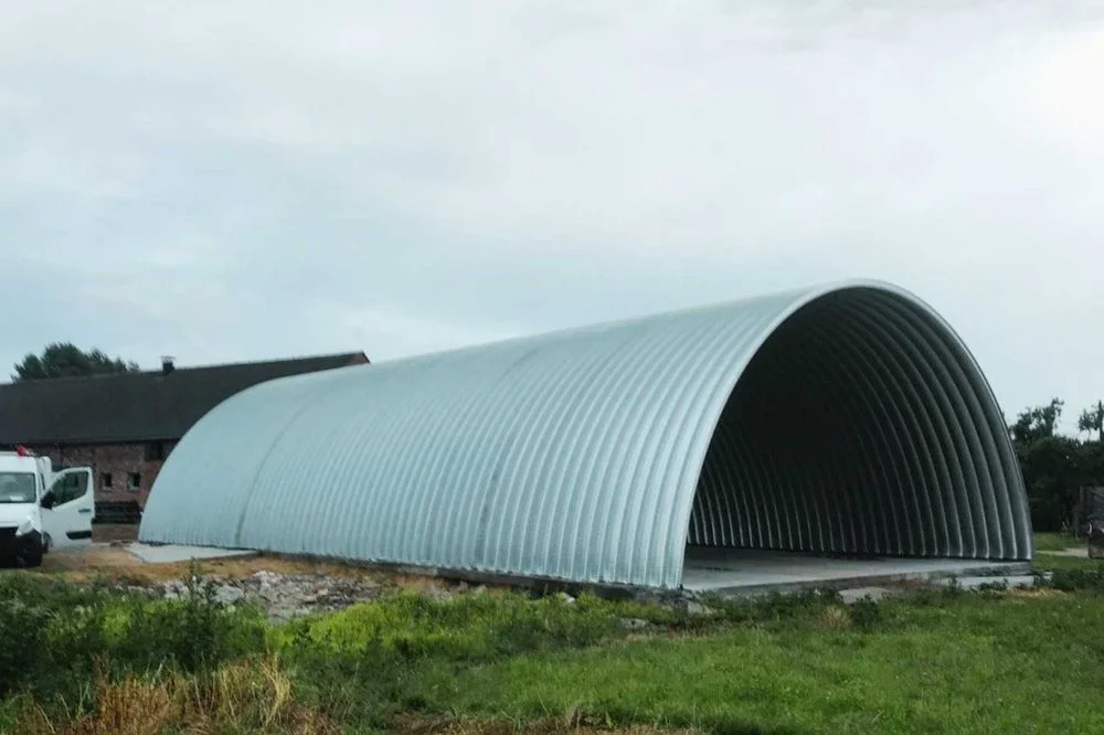 Hala łukowa, stalowa, samonośna, 14m x 21,5m (300mkw) – zdjęcie 6