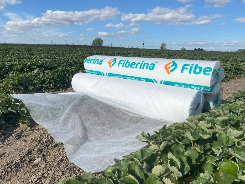 Agrowłóknina Fiberina Biała 23g UV Polska Włóknina okryciowa na truskawki, ziemniaki, ogórki, warzywa – zdjęcie 2